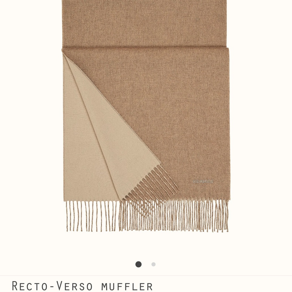 SOLD Hermes Cashmere Scarf - Recto-Verso Muffler
